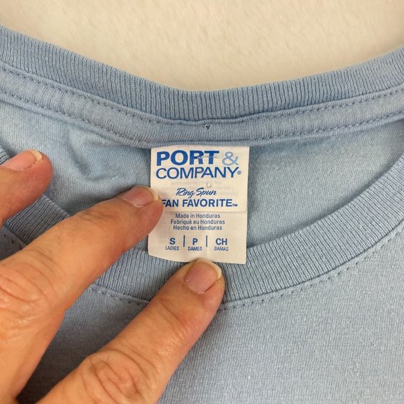 Peace Love & Corgi Light Blue Women's Ring Spun 100% Cotton Graphic Tee Sz S - Picture 3 of 7